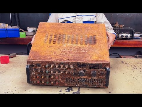 🔥 Restoration Rusty Dilapidated California Audio Mixer // Restore 2 Channels STEREO Audio Amplifier