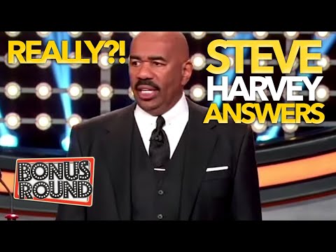 CELEBRITIES GIVE STEVE HARVEY ANSWERS! Steve Can't Believe These Answers On Family Feud USA