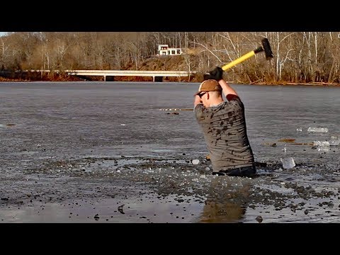 Extreme Winter Fishing - I have an axe and cabin fever!!!!!!!!!!!!!!