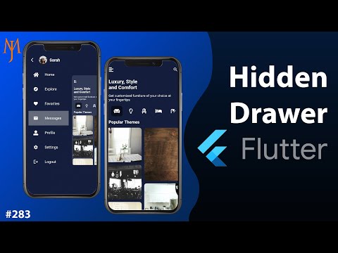 Flutter Tutorial - Hidden Drawer UI | Navigation Drawer Animation