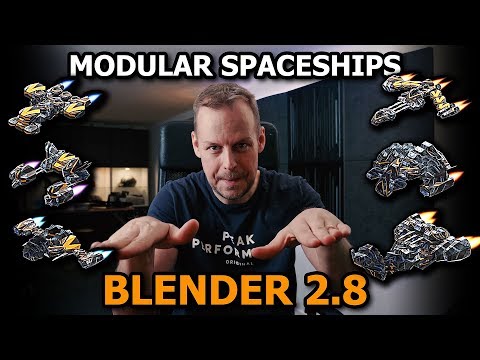 Low Poly Modular Spaceships in Blender 2.8