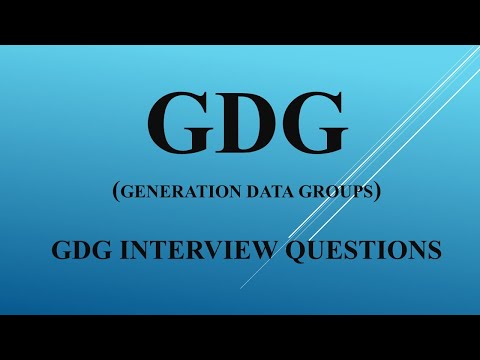 GDG and Interview questions on GDG _ Mainframe