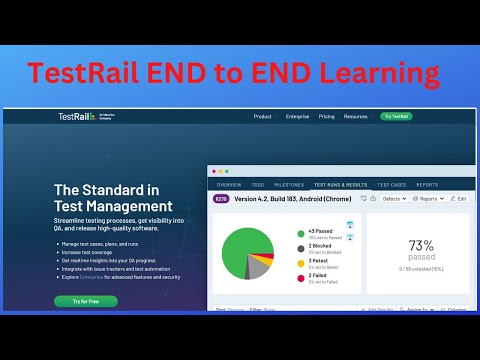 TestRail  (Reports,  Test Cases, Execution, Test Suites & Reports, users )  Test Management Tool
