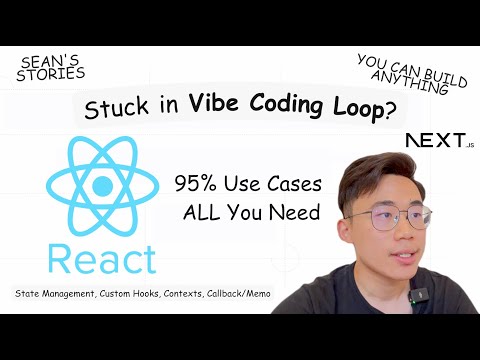 You Can Learn 95% React/Typescript Like A Pro. NO STUCK IN VIBE CODING | State, Hooks, Context, Memo
