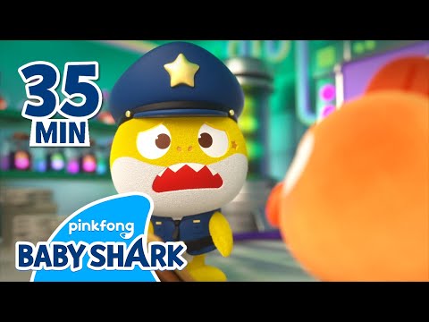 [BEST👮] Police Baby Shark on Duty to Save You! | +Compilation | Baby Shark Official