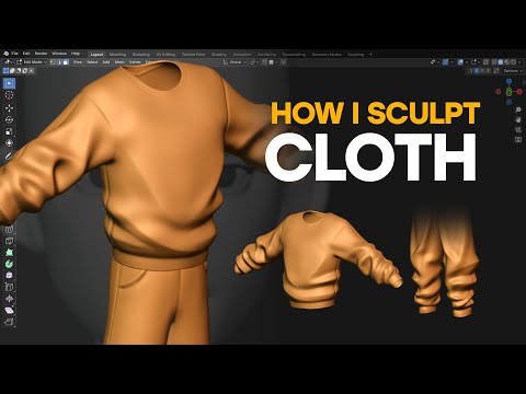 Step By Step - Sculpting CLOTHS In Blender