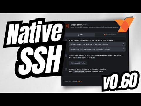BREAKING CHANGE: NetBird Releases Native SSH - v0.60 Update