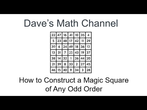 How to Construct a Magic Square of Any Odd Order