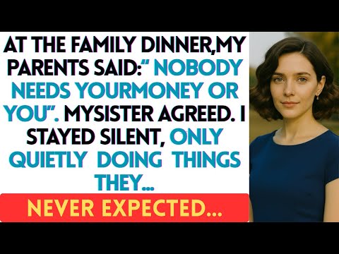 At the Family Dinner, My Parents Said Nobody Needs Your Money or You  My Sister Agreed  So I....