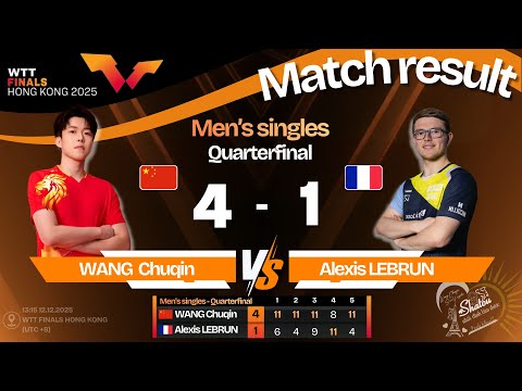 2025 - WTT Finals - MS - QF - WANG Chuqin & Alexis LEBRUN | 12.12.2025