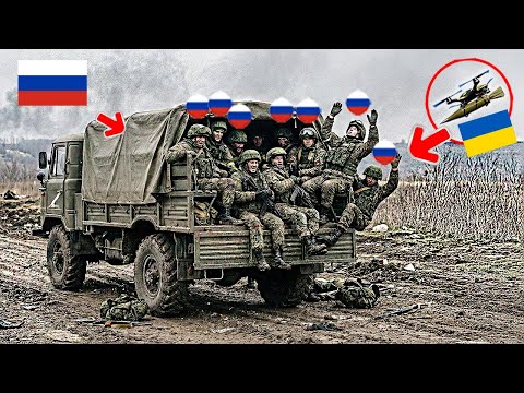 Ukrainian Azov FPV Filmed a Truck Full of Russian Troops - One Second Before...