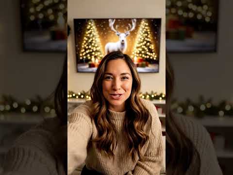 Christmas TV Art Hack ๐ FREE Reindeer Wallpaper