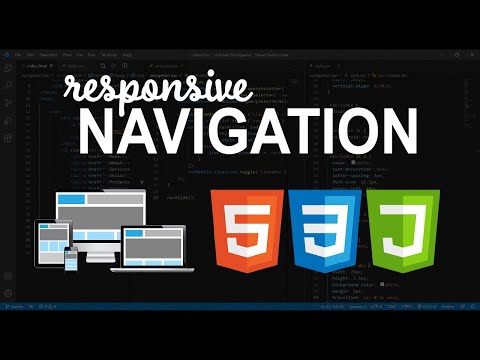 Responsive Navigation Bar - Tutorial, 2021 - HTML, CSS, JavaScript