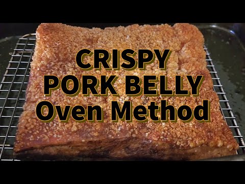 Crispy Pork Belly! Full proof crispy pork skin & juicy meat! start to finish in the oven. It's EPIC!