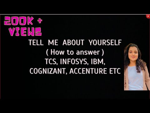HOW TO ANSWER “TELL ME ABOUT YOURSELF” - FOR ANY COMPANY ( TCS, Accenture, IBM, Cognizant ... )