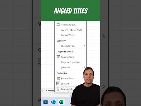 Angled column titles #excel