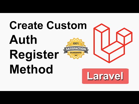 How To Create Custom Auth Register Method In Laravel In Hindi