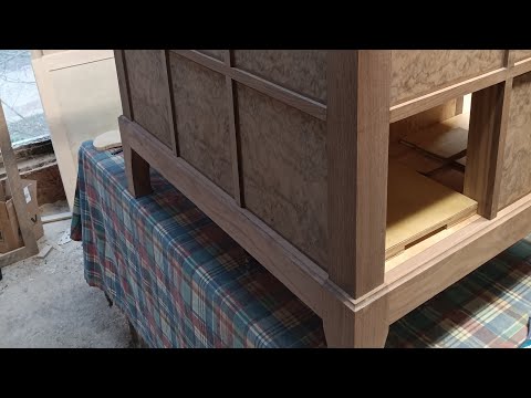 Update on the walnut burl puzzle cabinet, AKA the DaVinci cabinet. 