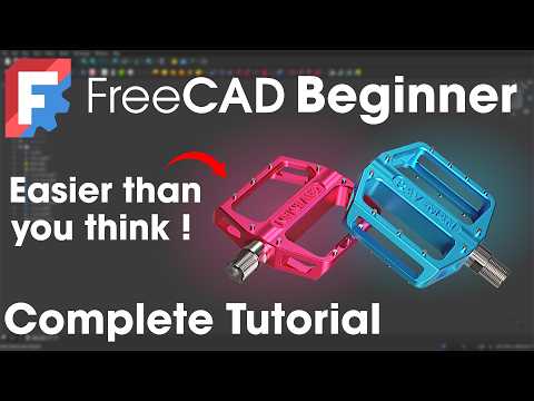 FreeCAD - Complete Tutorial for Beginner - Bike Pedals