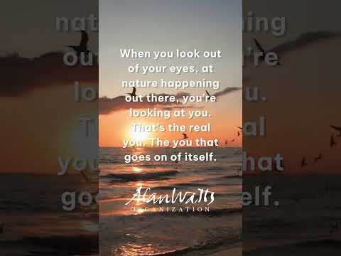 Alan Watts quote from Conversation with Myself