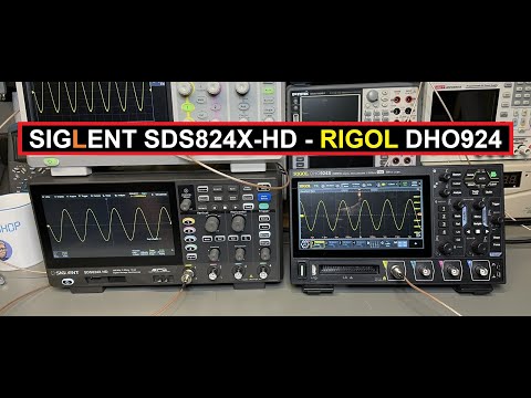 TA-0422: Siglent SDS824X HD vs Rigol DHO924 - 12 bits - Hands On