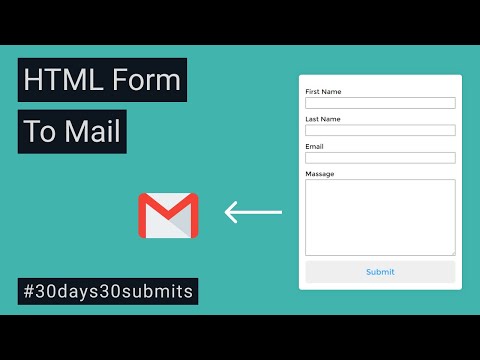 HTML Form to Mail | Create Full Functional HTML Form Without Any Back-end