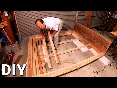 DIY Woodworking - Queen Size! Low Bed Frame