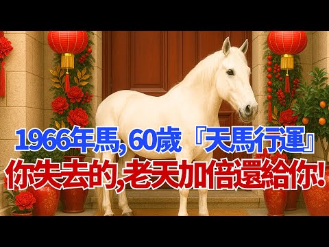 『肖馬難熬』?錯!1966年屬馬人,60歲後『天馬行運』,你失去的,老天將加倍還給你!#屬馬 #1966年 #丙午馬 #屬馬運勢 #2026年 #天河水 #命理 #運勢 #財運 #貴人 #生肖 #轉運