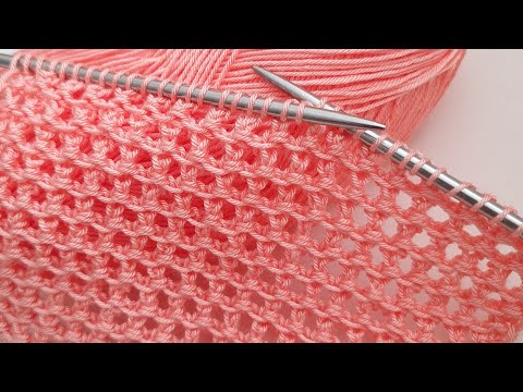 Easy summer two needle knitting pattern with mercerized yarn 🌞