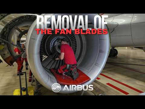How to remove and install fan blades on Airbus A320