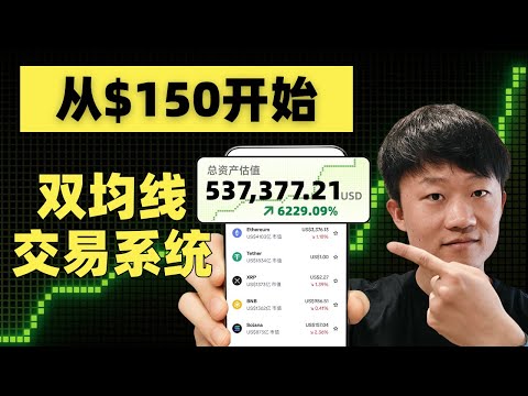 2026年加密货币第一桶金，双均线交易系统教学｜制式化开仓/平仓步骤，不需要会技术分析，K线图上所见即所得，止盈止损一目了然（免责声明：非投资建议。Not financial advice.）