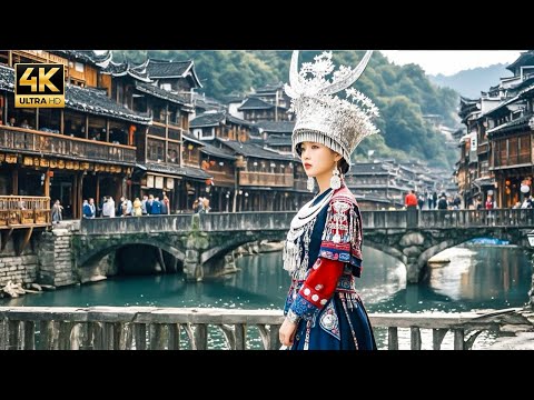 神秘湘西之中国最美古镇——湖南凤凰古城:沱江与吊脚楼的水乡美景 4K China