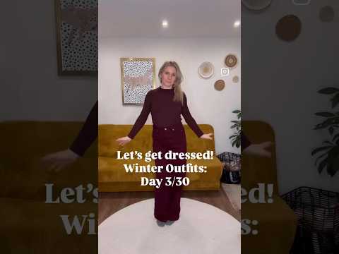 Winter Outfits Day 3/30 - lilac knit and burgundy jeans ❤️ #winteroutfits #ootdguide #grwm