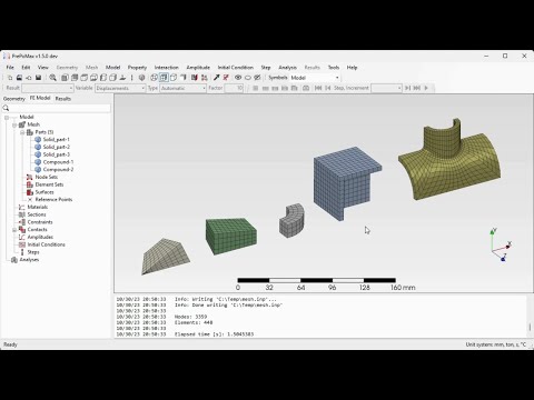 PrePoMax & CalculiX - Transfinite volume meshes