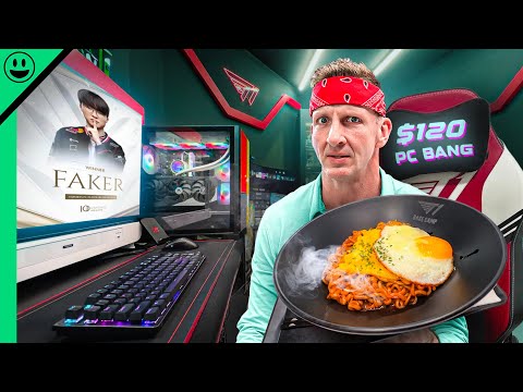 $10 vs $120 Korean PC Bang Food!!