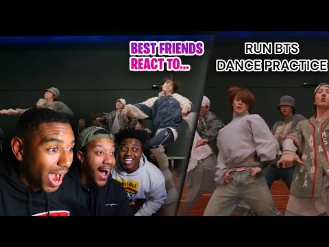 SHOWING MY BESTFRIEND'S THE 'RUN BTS' DANCE PRACTICE FOR THE FIRST TIME!! *LEGENDARY REACTION*