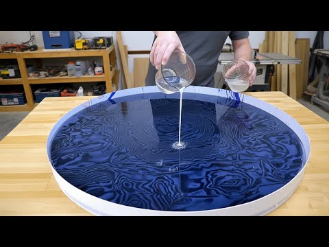 From Crazy Idea To Reality: I Transformed Denim Fabric Into A Unique Epoxy Table!