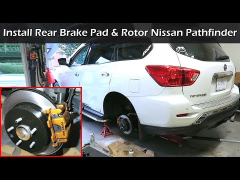 How To Replace Rear Brake Pad & Rotor on Nissan Pathfinder | 2013 - 2020