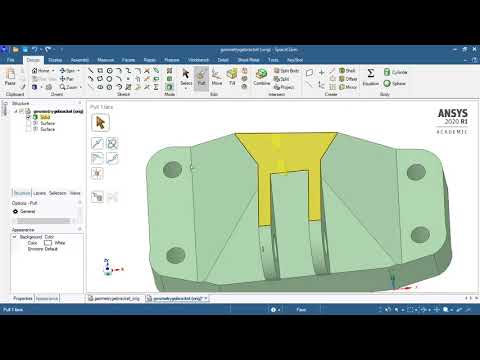 ANSYS SpaceClaim 2020 GE Bracket