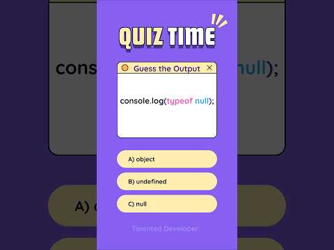 What is the output of the following JavaScript code? Quiz 1 #quizchallenge #quiz #programming