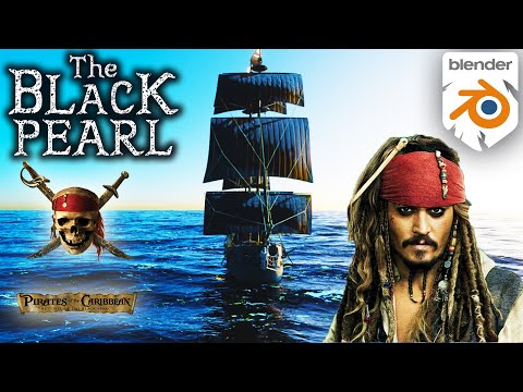 Model A Pirate Ship From Pirates Of The Caribbean In Blender (time-lapse Tutorial)#blackpearl