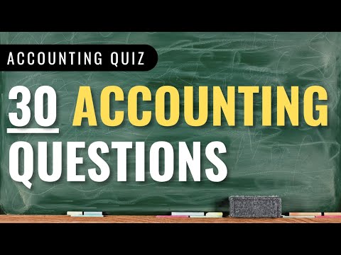 Accounting Quiz - 30 Questions and Answers