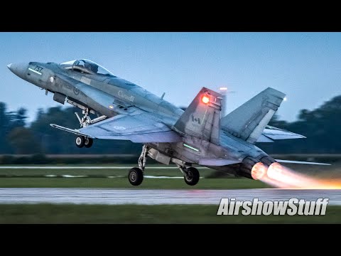 Afterburner After Dark! CF-18 Hornet Night Demo - Airshow London 2021