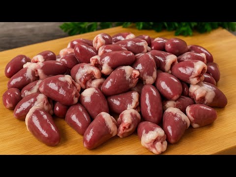 😋Easy Dinner With just 2 ingredients!Tender Chicken Hearts in Sour Cream: Quick Family Dinner!