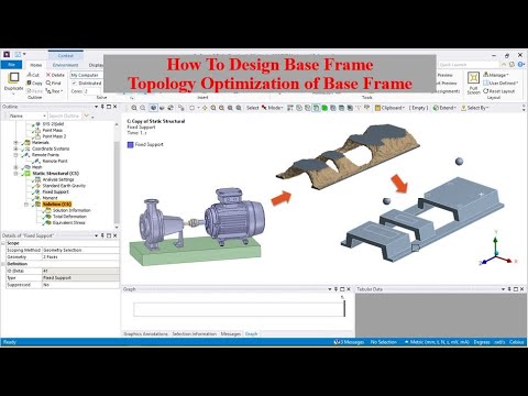 Topology Optimization of  Base Frame/ How to Design Base Frame in ANSYS