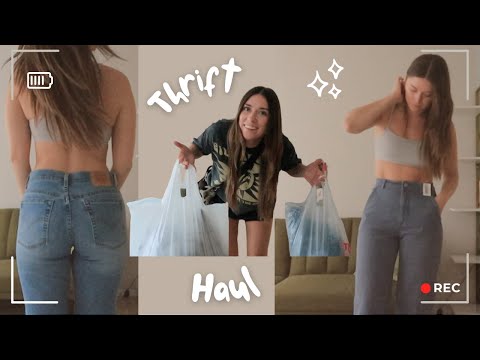 I manifested the coolest pants...thrifting with intention!!