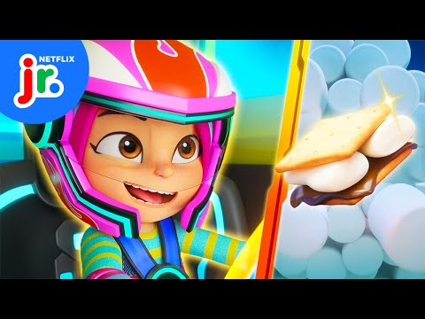 Sticky S'mores Madness on the Tracks! | Hot Wheels Let's Race | Netflix Jr