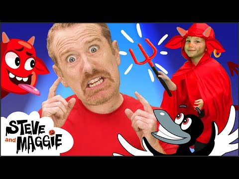 Trick or Treat Halloween Story with Steve and Maggie and Kids | Monster Maze | Wheels on the Bus