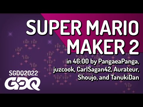 Super Mario Maker 2 by PangaeaPanga, juzcook, CarlSagan42, Aurateur, Shoujo, TanukiDan - SGDQ2022