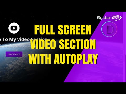 Divi Theme Full Width Full Screen Video Section With CTA